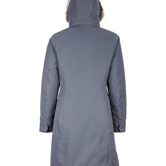 Marmot Chelsea Women's Down Coat Steel Onyx Parka with Hood 2XL - Picture 2 of 5